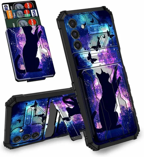 Vista 29 de Funda tipo cartera con versículo bíblico Salmo 46-5 para Samsung Galaxy A16 5G con ranura para tarjeta desmontable para ocultar tarjetas de crédito