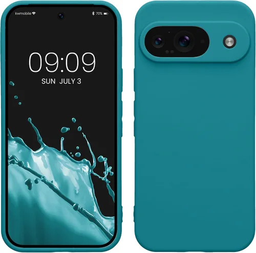 Vista 59 de kwmobile Funda compatible con Google Pixel 9 - Funda protectora delgada de TPU para teléfono - Acabado mate suave - Piedra antigua