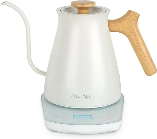 Vista 10 de Harriet Hervidor eléctrico de cuello de cisne, calor rápido de 1200 W, acero inoxidable de 0.8 L, control de temperatura de precisión