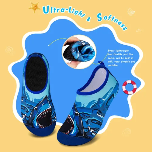 Vista 3 de Zapatos acuáticos, antideslizantes, de secado rápido, para playa, natación, caminata, para niños pequeños