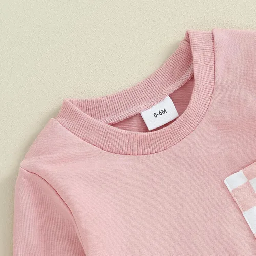 Vista 4 de Lesimsam Conjunto de sudadera de manga larga para bebé niño y niña, para otoño e invierno