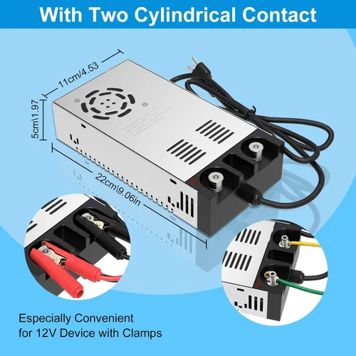 Vista 5 de IMAYCC Convertidor de CA a CC Universal 110V/120V a 12V Convertidor Fuente de alimentación de 12V CC (12V-50A-600W)