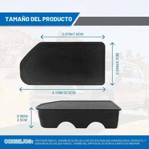 Vista 2 de Fundas de bolsillo para estaca para riel de cama, compatibles con GMC Sierra 1500/Chevy Silverado 1500 2014-2018 y Silverado/Sierra 2500/3500HD