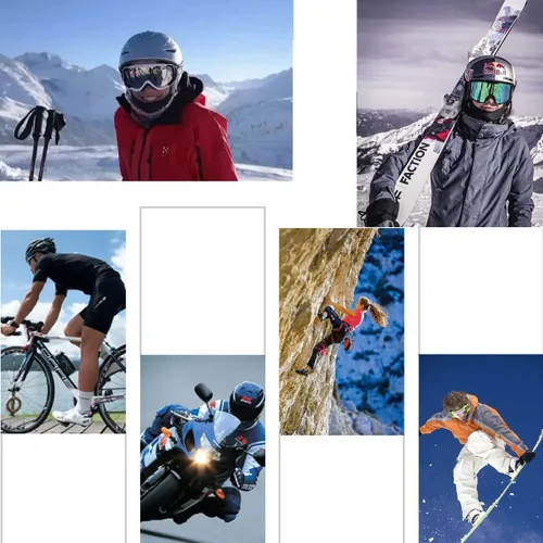 Vista 6 de 2 máscaras de esquí, pasamontañas para hombres y mujeres, para esquí, snowboard, fútbol, correr, equitación, motocicleta y protección UV