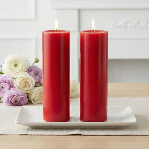 Vista 67 de Richland® Juego de 20 velas de pilar de 2 x 3 pulgadas, color marfil sin perfume