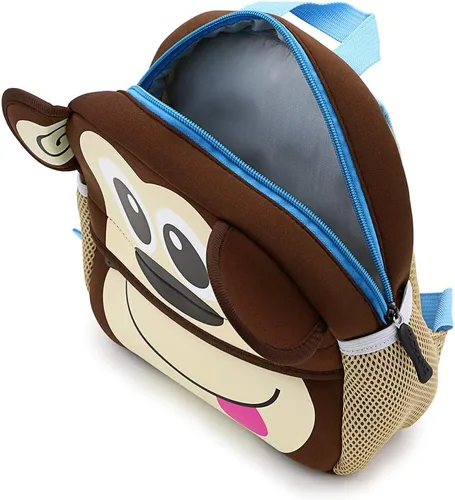 Vista 5 de Hipiwe, mochila para bebés, niños, niñas, para jardín de infantes, de neopreno, con adorables caricaturas animadas, para niños de 1 a 5 años