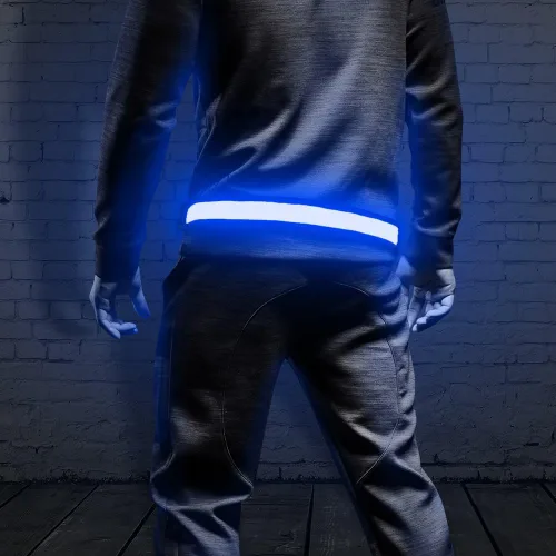 Vista 3 de BSEEN Cinturón LED para correr, cintura LED reflectante recargable por USB, cinturón de luz de seguridad intermitente para corredores, corredores