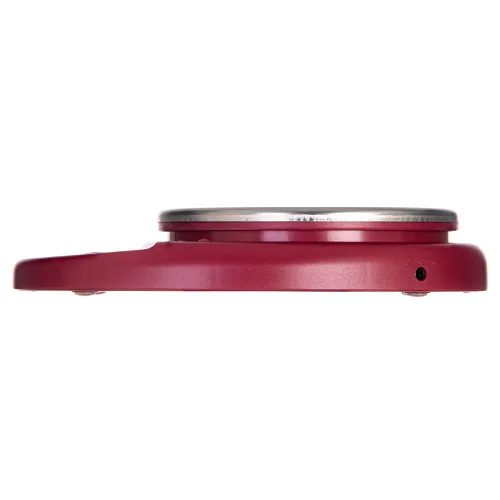 Vista 4 de San Jamar - Báscula digital de metal para alimentos, báscula de cocina, báscula de gramos con pilas para cocinar, hornear, preparar comidas, Rojo