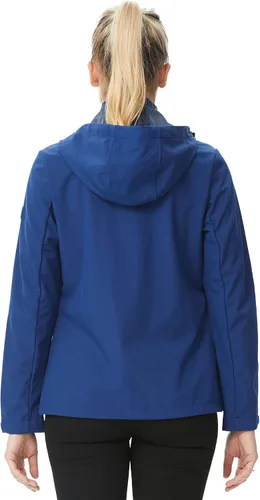 Vista 3 de ALPHA CAMP Chamarras impermeables para mujer, chaquetas cortavientos con capucha, abrigos de lluvia para exteriores, senderismo, camping