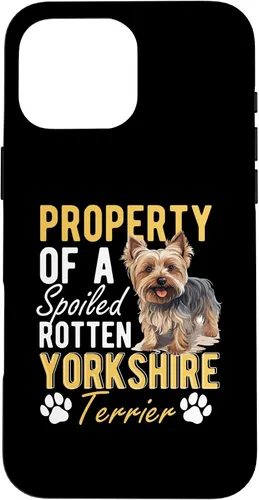 Vista 19 de iPhone 16 Dog Yorkie - Property of a spoiled rotten Yorkshire Terrier Case