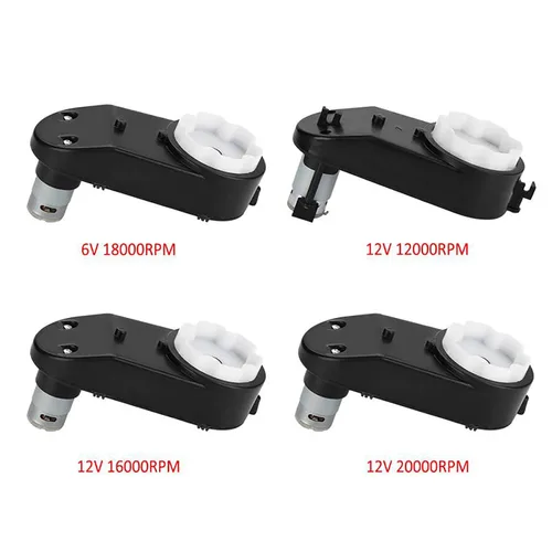 Vista 3 de SEIWEI Motor eléctrico 550/RS390 6/12V 8000-30000RPM con caja de engranajes para niños paseo en coche, SUV, pieza juguetes accesorios