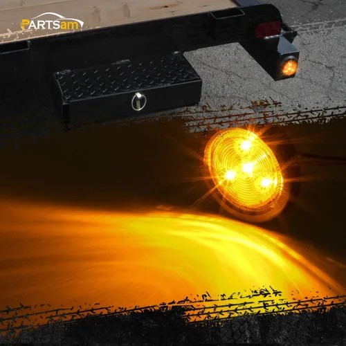 Vista 7 de Partsam Kit de luces LED ovaladas para remolque de camión de 12 V con marcadores laterales de barra de luz de identificación, cable de remolque de 7