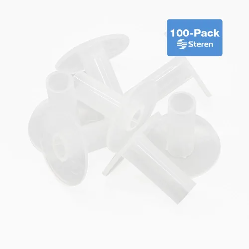 Vista 5 de Steren Buje de alimentación simple RG6 transparente - Paquete de 100