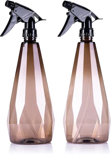 Vista 8 de Botella de spray ámbar para limpieza, plástico saludable y botella de spray de 32 onzas para cabello, manos, ropa, baño y plantas, botellas de spray
