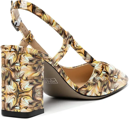 Vista 5 de NUMALEO Zapatos de tacón alto para mujer, con correa de tobillo y puntera cuadrada, de 3 pulgadas
