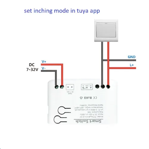 Vista 5 de Tuya app Interruptor de relé con sensor de temperatura WiFi de 1 canal, contacto seco compatible con Alexa Google Home