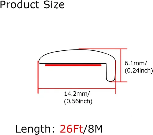 Vista 2 de Kit de moldura de borde de puerta automotriz con cinta, protector de labios en forma de L para guardabarros de automóvil, estribos, conchas