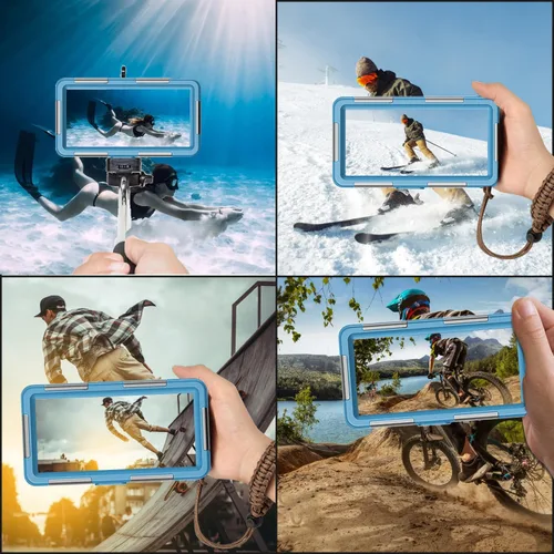 Vista 4 de ShellBox Case Funda de buceo de 2ª generación para teléfono/serie Samsung Galaxy, teléfonos universales [4.9-6.9 pulgadas], snorkel [15m/50ft]