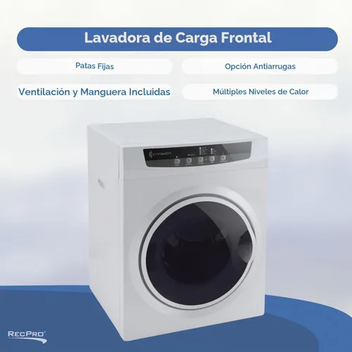 Vista 5 de RecPro RV 2.5 Cu Ft Combo de lavadora y secadora de carga frontal, color blanco (solo secadora)