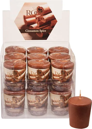 Vista 14 de Root Candles Velas votivas perfumadas de otoño, mezcla de cera de abeja, hechas a mano de 20 horas, 3 unidades, sidra caliente