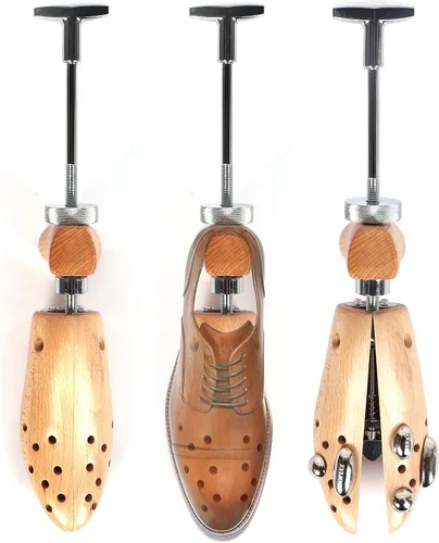 Vista 6 de Zylioo Calzador de zapatos de 2 vías, ampliador de zapatos de madera profesional de alta calidad, se estira la longitud y el ancho