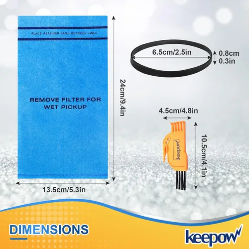 Vista 6 de Filtro de vacío húmedo y seco para Stinger de 2.5 a 5 galones WS0255VA 4 Pack Reusable Vacuum Filter Bags Also Compatible with Workshop Craftsman