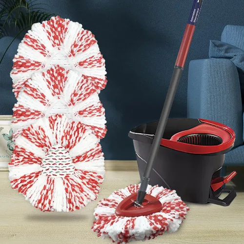 Vista 7 de Paquete de 3 cabezales de repuesto para trapeador O-Ceda Easy Wring Spin Mop, repuesto de mopa giratoria de microfibra, repuesto de cabezal