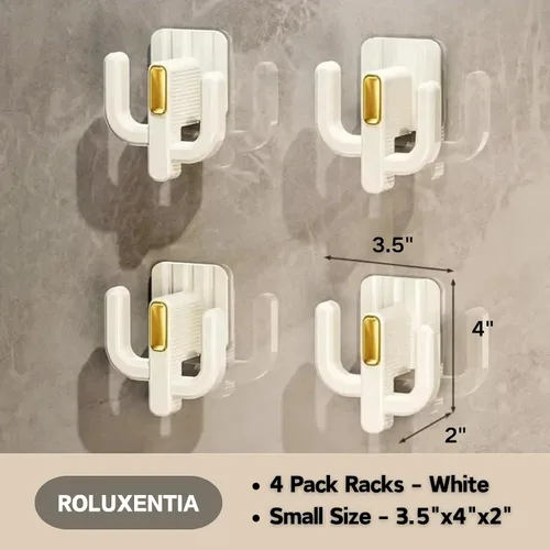 Vista 2 de Paquete de 4 zapateros de pared – Estante organizador de zapatos colgante de alta calidad con soportes adhesivos para colgar, ganchos para zapatos