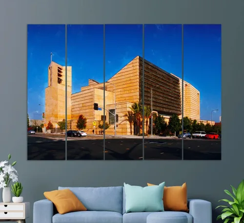 Vista 3 de Impresión en lienzo de Los Ángeles, Catedral de Nuestra Señora de los Ángeles, pintura de la catedral de Los Ángeles, arte de pared de Los Ángeles