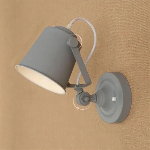 Vista 9 de Luces de pared LED industriales retro, aplique de bombilla E27 para dormitorio y sala de estar, accesorio decorativo hacia arriba, iluminación