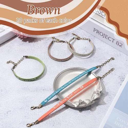 Vista 4 de Jeyiour 20 pulseras de versículo bíblico a granel, pulseras de cuero cristiano a granel, pulseras de citas de las Escrituras de la fe de Dios