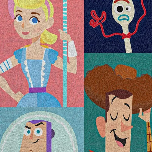 Vista 3 de Northwest Toy Story Woody My New Toys - Manta tejida para tapiz, 48 x 60 pulgadas