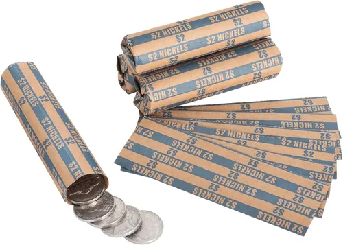 Vista 9 de Sumerfnt Rollos de Envoltorios para Monedas de Dólar, Solo Dólares, Rollos de Dólar Planos 110 Piezas