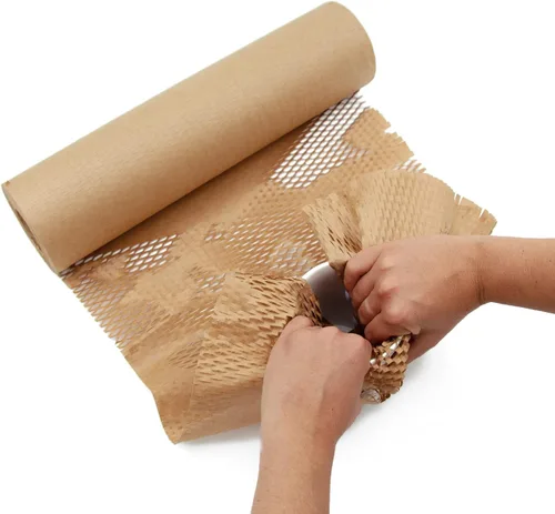 Vista 6 de Papel de embalaje de panal Alternativa de envoltura de plástico