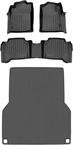 Vista 18 de SMARTLINER Juego de tapetes de piso de primera fila para Toyota Tacoma 2005-2011