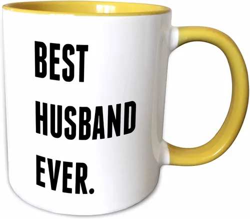 Vista 11 de 3dRose Taza de café, tamaño – 11 oz – Best Husband Ever, letras negras sobre fondo blanco Xander citas inspiradoras – divertido regalo de taza