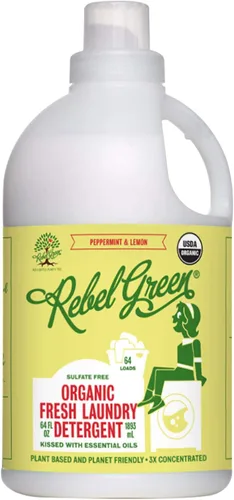 Vista 14 de Rebel Green Detergente orgánico para ropa para bebé, jabón natural para ropa, detergente líquido para ropa, detergente suave para ropa, aroma