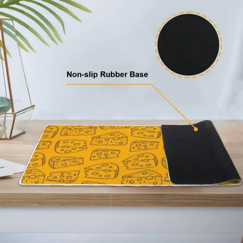 Vista 3 de Cute Cheese Doodle Mouse Pad Large Gaming Desk Mat with Non- Slip Rubber Base Smooth Face Gamer Mouse Pad Gaming Mousepads Desk Accessories Set for