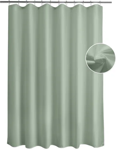 Vista 16 de Titanker Forro de cortina de ducha de tela, azul bebé, impermeable, ligero, lavable a máquina, 70 x 72 pulgadas
