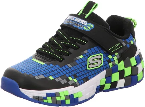 Vista 4 de Skechers Mega-Craft 3.0 unisex para niños Negro/Azul/verde lima