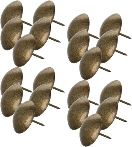 Vista 44 de MroMax 120 tachuelas de clavos para tapicería de 0.47 pulgadas de diámetro, hierro de estilo vintage, de metal, redondos, de 0.67 pulgadas de altura