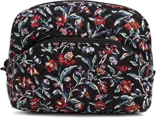 Vista 10 de Vera Bradley Bolsa organizadora de maquillaje cosmético grande de algodón para mujer