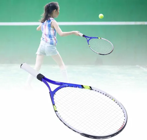 Vista 6 de Raqueta de tenis, raqueta de tenis recreativa para adultos, marco de aleación de aluminio, raqueta de tenis para adolescentes, juego de raqueta