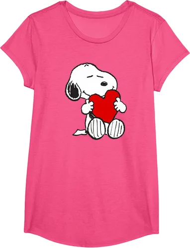 Vista 12 de Peanuts Camiseta de San Valentín Snoopy Hugging Heart, Negro