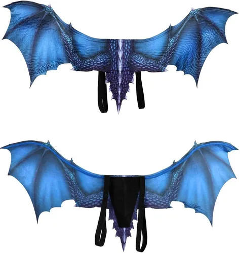 Vista 36 de Himine Alas de dragón no tejidas para adultos Cosplay Props