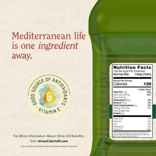 Vista 2 de Aceite de oliva extra virgen Bertolli, sabor rico, 50.7 fl oz