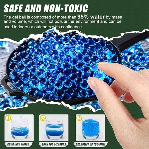 Vista 5 de Anstoy Gel Ball Blaster - Lanzador de bolas de gel ecológico, divertido juguete para el aire libre, para niños y niñas a partir de 12 años
