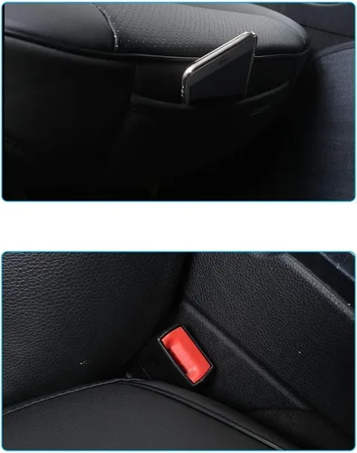 Vista 7 de Funda de asiento delantero de automóvil de piel sintética de lujo, para la mayoría de sedanes y SUV, asiento individual sin respaldo, 1 unidad