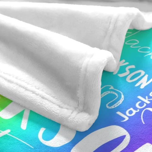 Vista 3 de Manta personalizada con nombre para adultos, manta de franela con nombre personalizado para niños y niños, Manta de franela personalizada