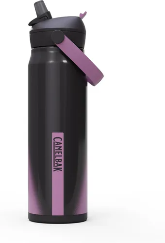 Vista 21 de CamelBak - Thrive - Botella de agua con tapa y pajilla, 20 onzas - Aislante de acero inoxidable, color negro